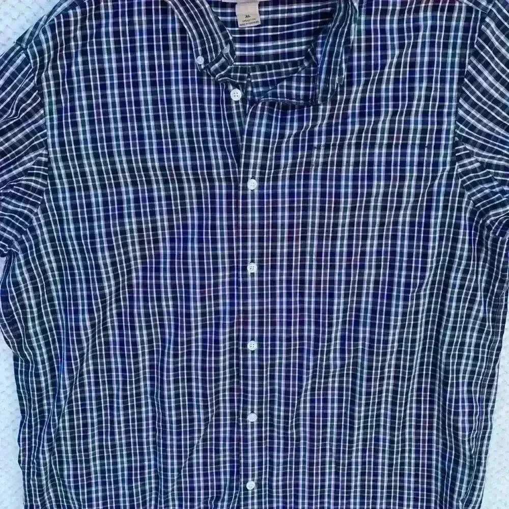 Duluth Trading Wrinkle Fighter plaid long sleeve collared shirt, size XL